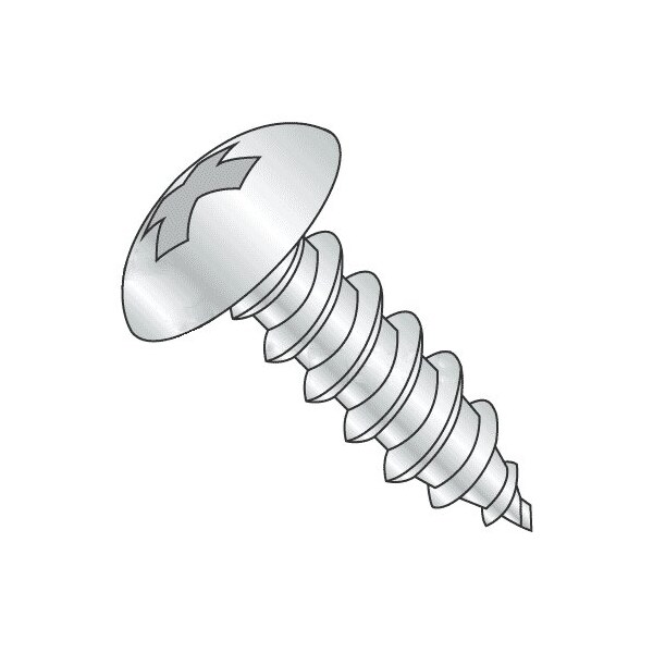 Newport Fasteners Sheet Metal Screw, #14 x 1-1/4 in, 18-8 Stainless Steel Truss Head Phillips Drive, 500 PK 588062-500 - main